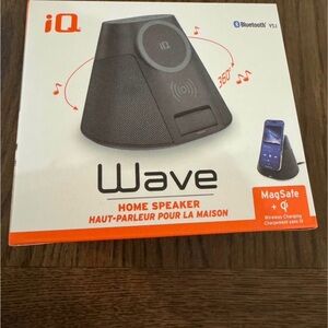 Wave Black Home Speaker with Wireless Charging